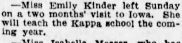 Emily Kinder's two-month visit to Iowa